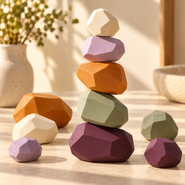 Pebble Balance Stacking Puzzle — AI-generated illustrative scene
