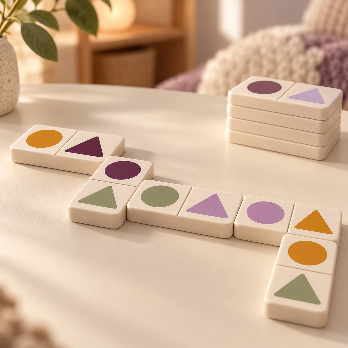 Shape Link Matching Tiles — AI-generated illustrative scene