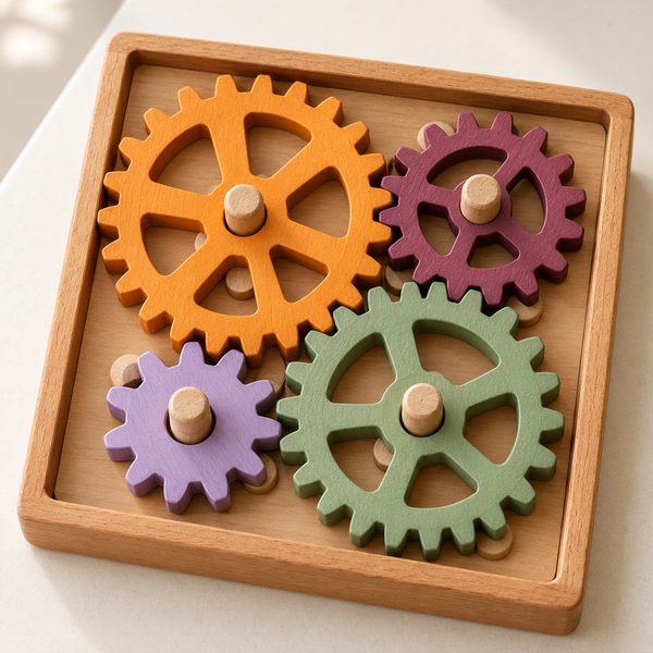 Turning Connections Gear Board — AI-generated illustrative scene