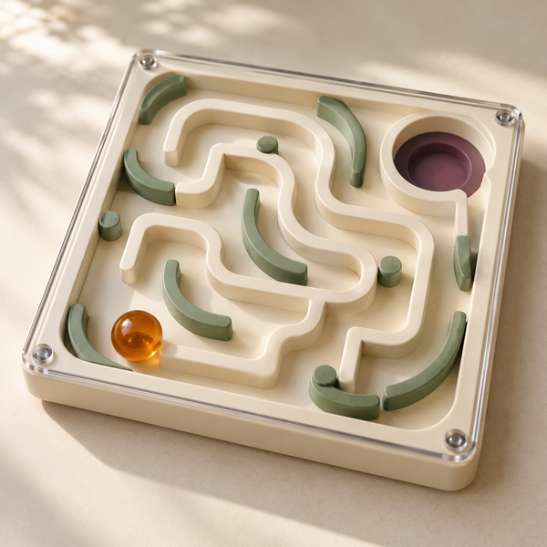 Winding Route Maze Puzzle — AI-generated illustrative scene