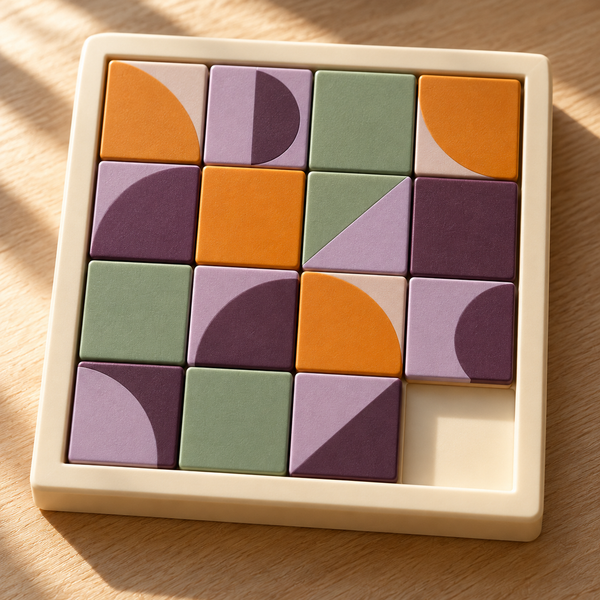 Mosaic Slide Logic Puzzle — AI-generated illustrative scene